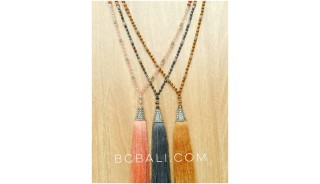 bali tassels king cup silver necklaces 3color handmade